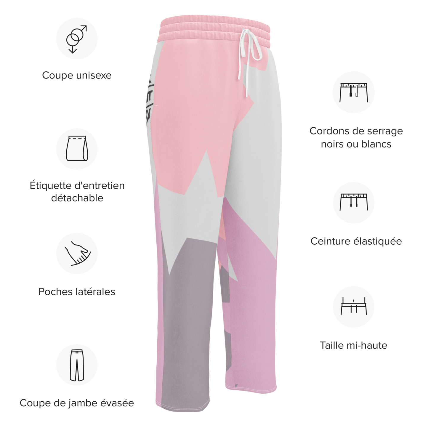 Wide-leg joggers fun print