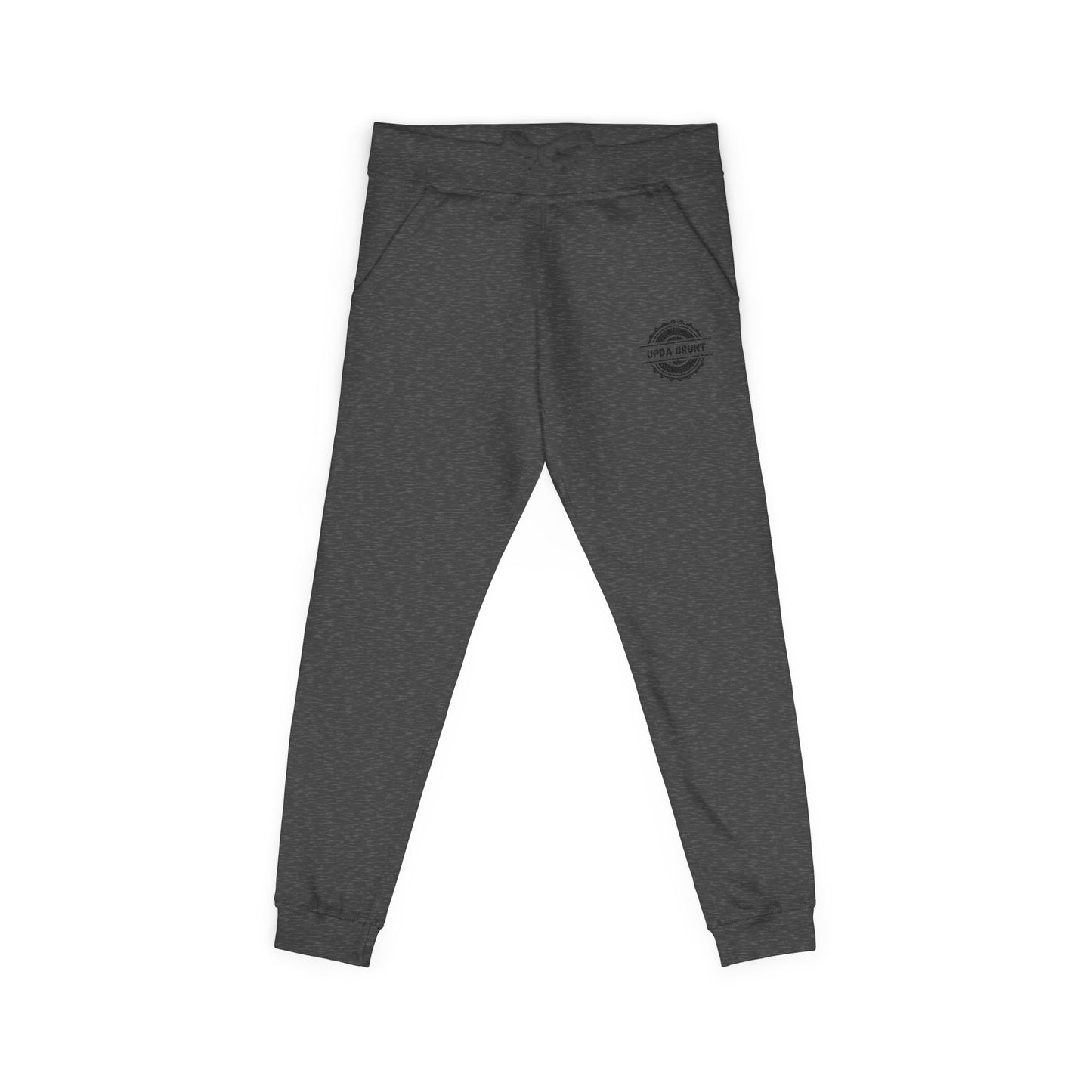 Embroidered Olive Jogger Sweatpants — Vintage Badge Cozy Loungewear