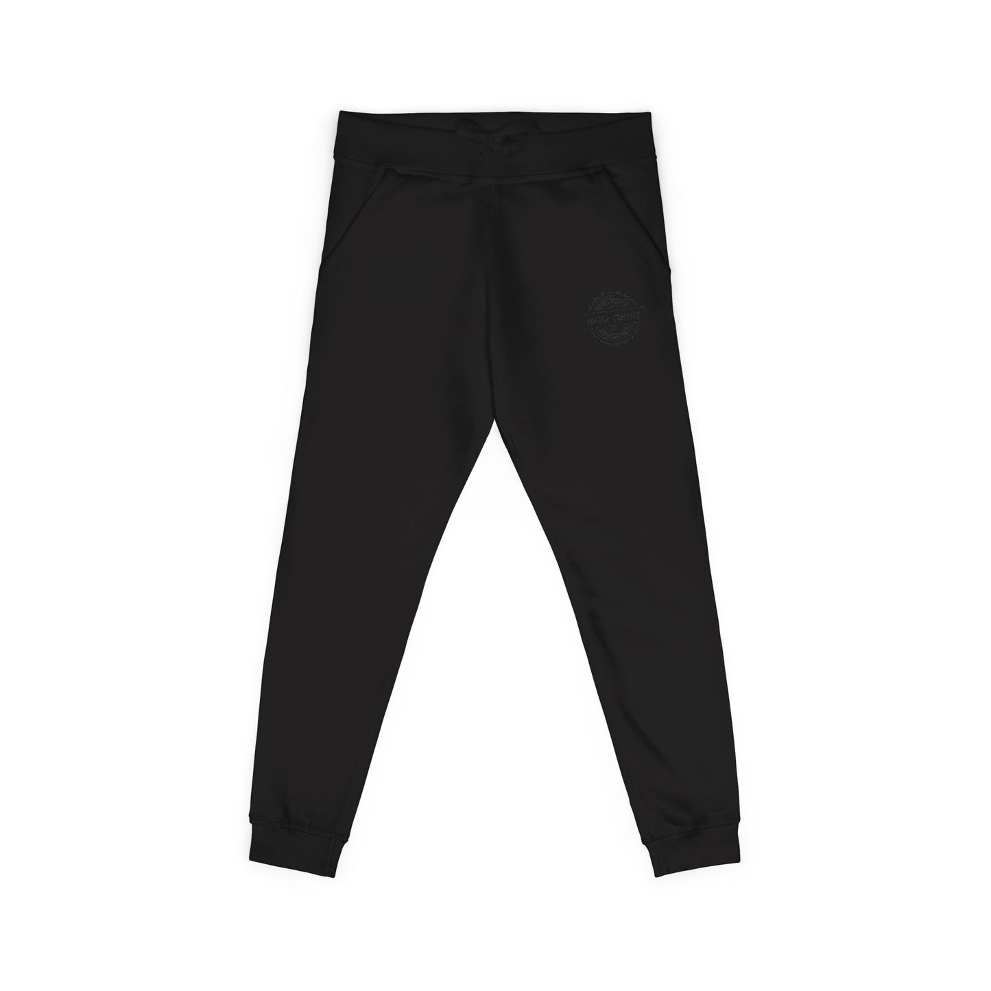 Embroidered Olive Jogger Sweatpants — Vintage Badge Cozy Loungewear