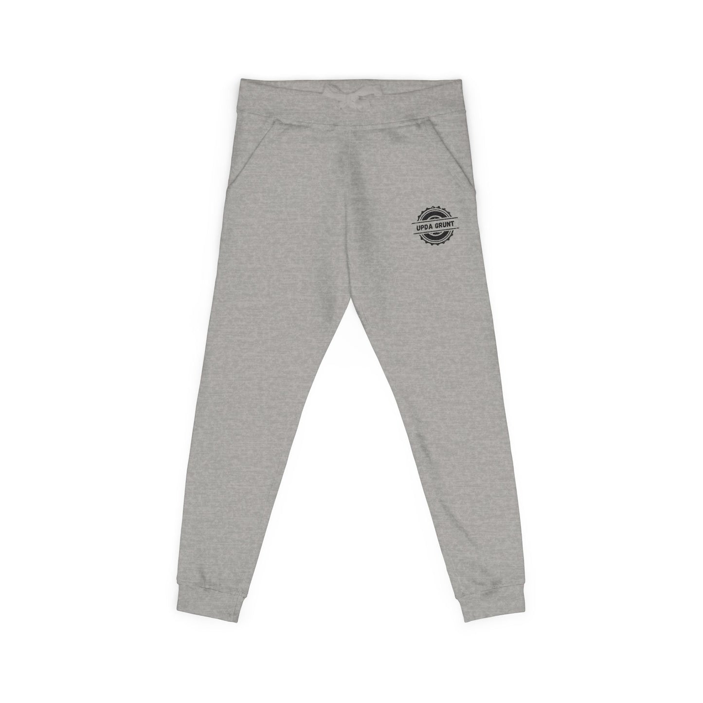 Embroidered Olive Jogger Sweatpants — Vintage Badge Cozy Loungewear