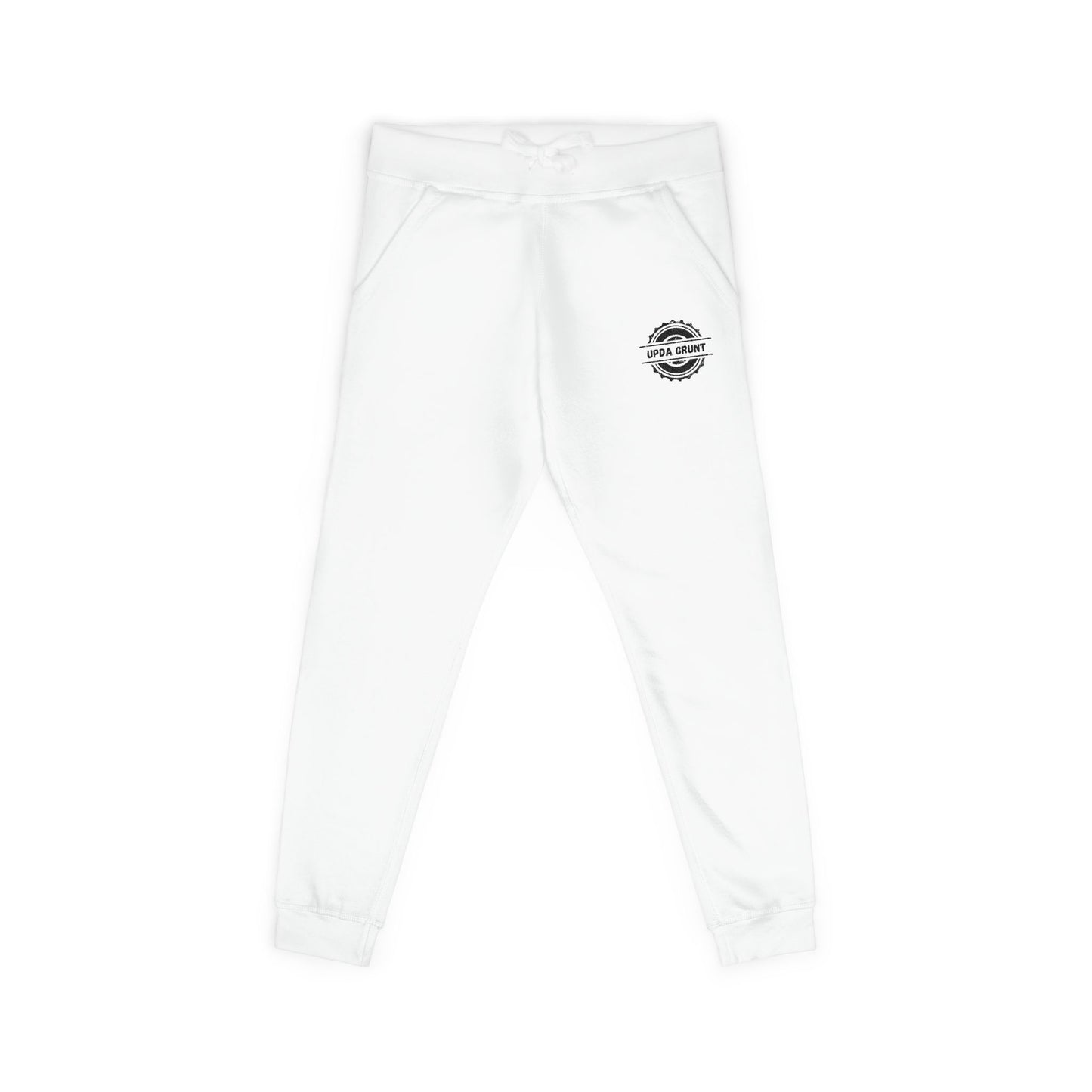 Embroidered Olive Jogger Sweatpants — Vintage Badge Cozy Loungewear