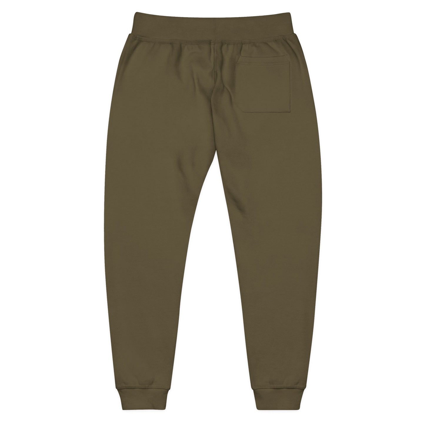 Embroidered Olive Jogger Sweatpants — Vintage Badge Cozy Loungewear