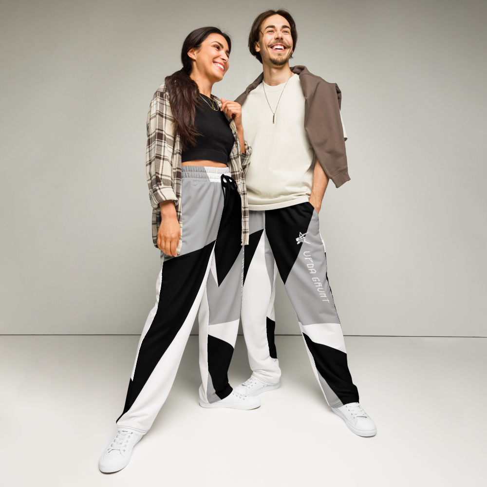 Wide-leg joggers geo