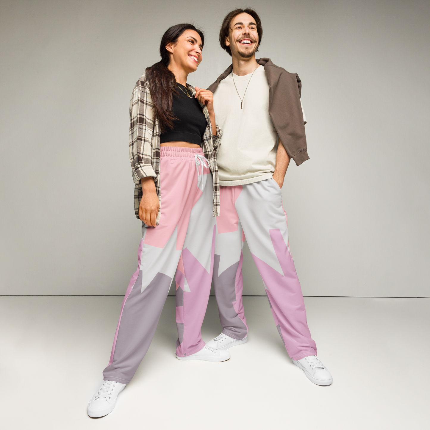 Wide-leg joggers fun print